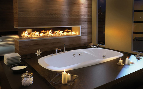 fireplace bath tub