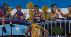 LeBron and Lakers Mural