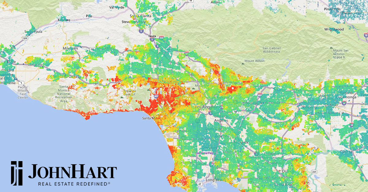 LA home prices heat map