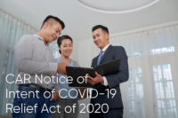 CAR: Notice of Intent of COVID-19 Relief Act of 2020