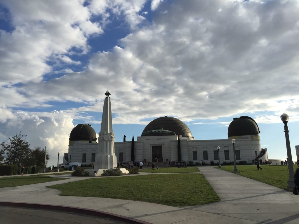 The gorgeous Griffith Observatory, whose parking lot marks the beginning of the Mount Hollywood hike.