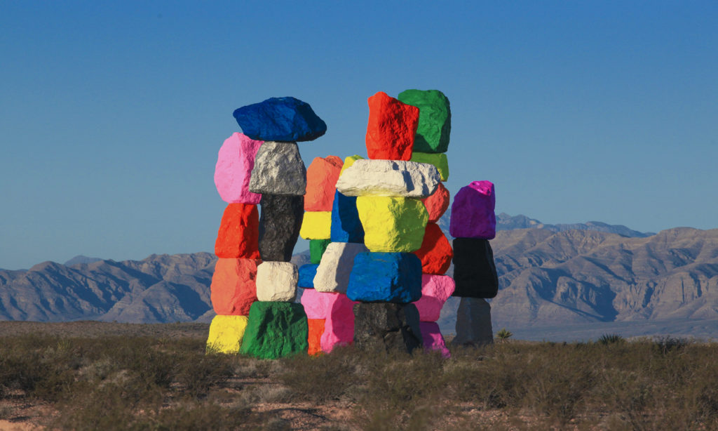 some would argue that seven magic mountains is more public art than an installation