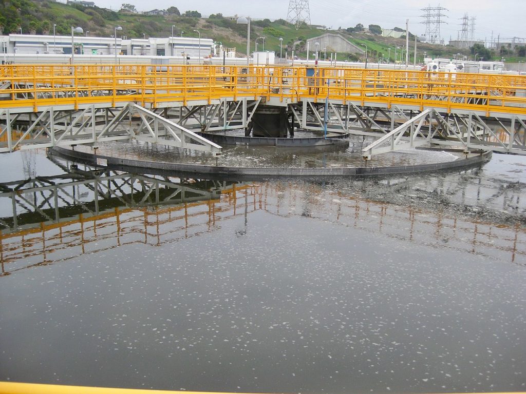 wastewater being filtered at the Hyperion desalination plant in Los Angeles California