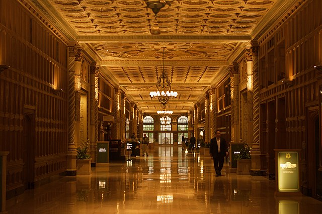 Biltmore Hotel lobby exemplifying Beaux Arts architecture