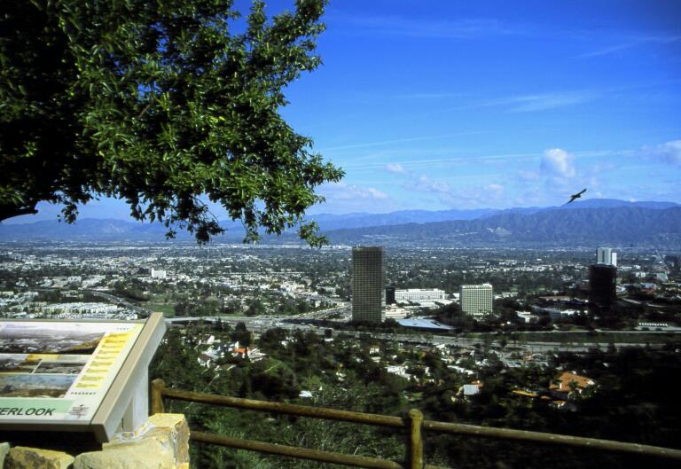 Universal City Overlook sponsored by Universal studios offers one of the best views in los angeles